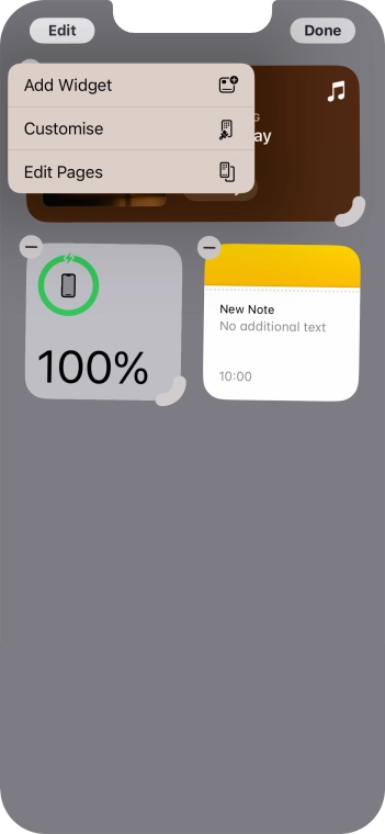 Press Add Widget.