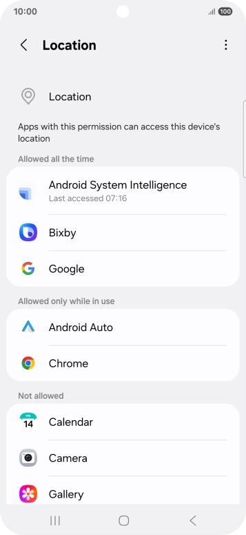 Press the required app.