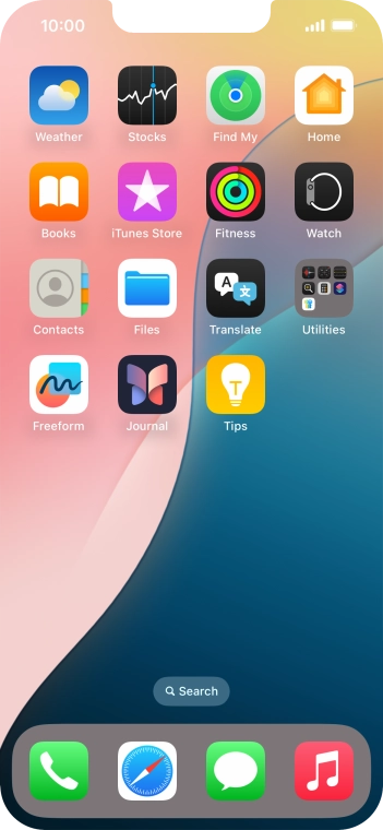 Press and hold anywhere on the home screen.