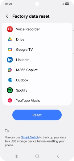 Press Reset.
