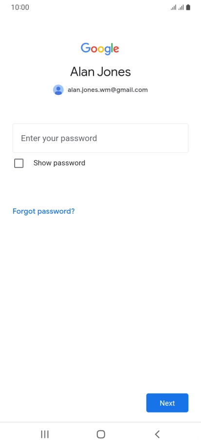 Press the field below 