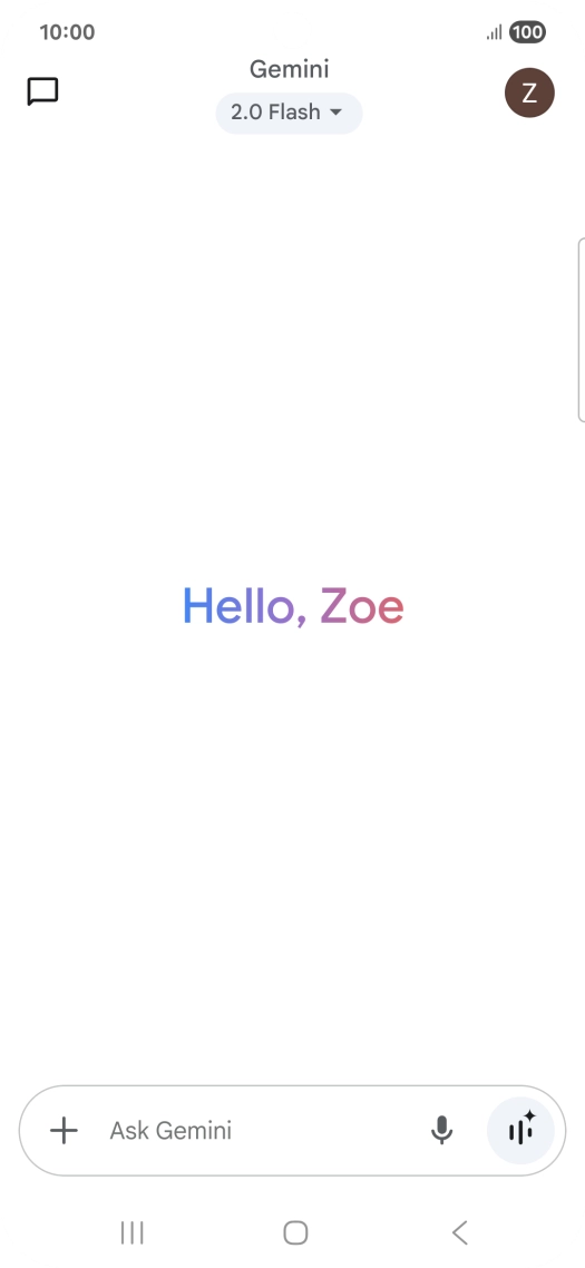 Press the profile icon.