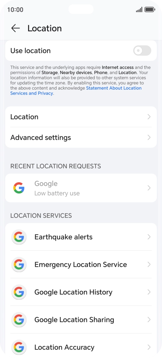 Press the indicator next to 