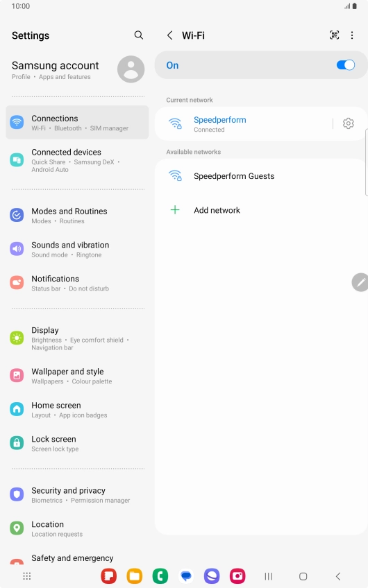 Press the Home key to return to the home screen.