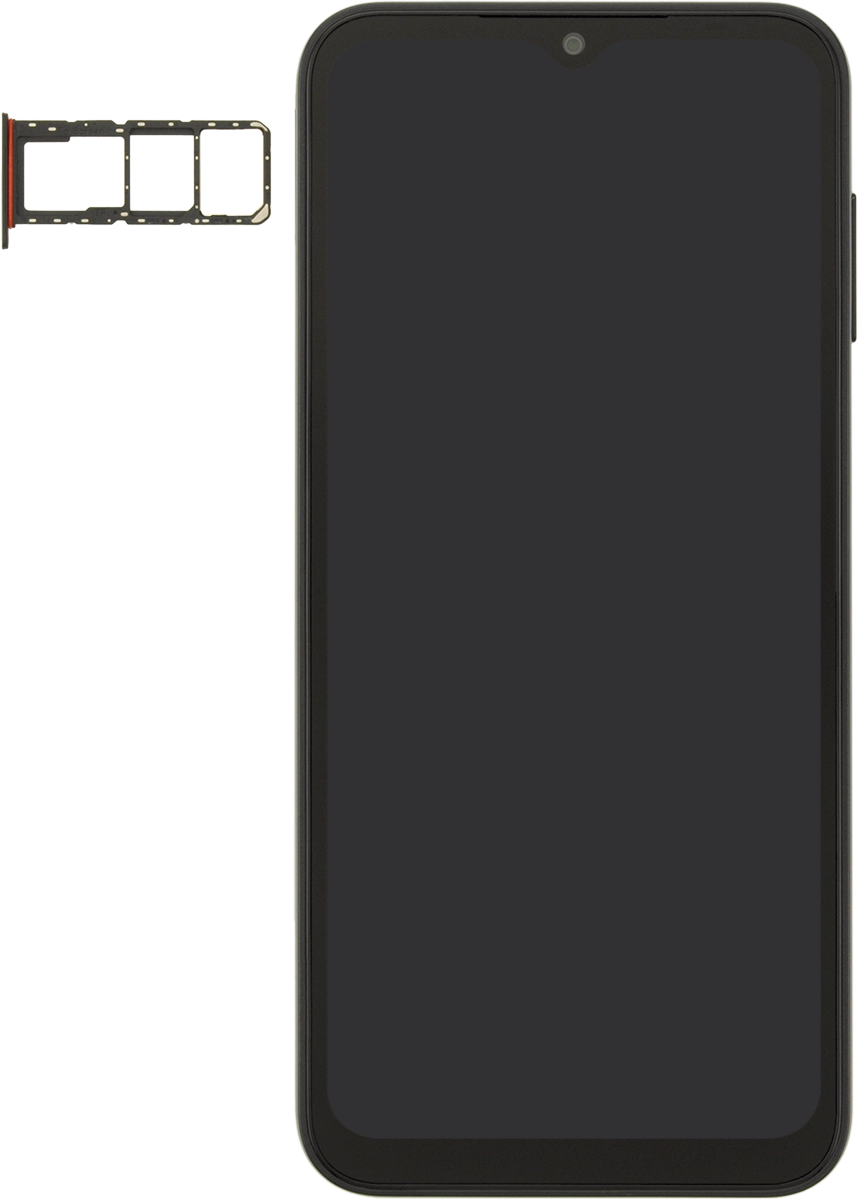 Turn your SIM so the angled corner of the SIM matches the angled corner of the second SIM holder and place your SIM in the SIM holder.