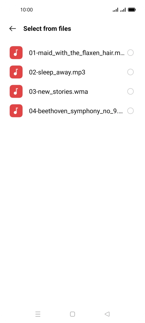 Press the required ring tones to hear them.