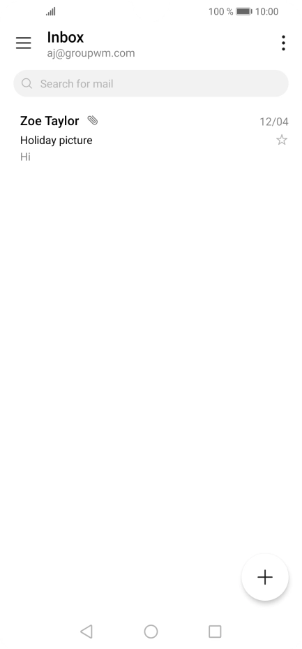 Slide your finger right starting from the left side of the screen.