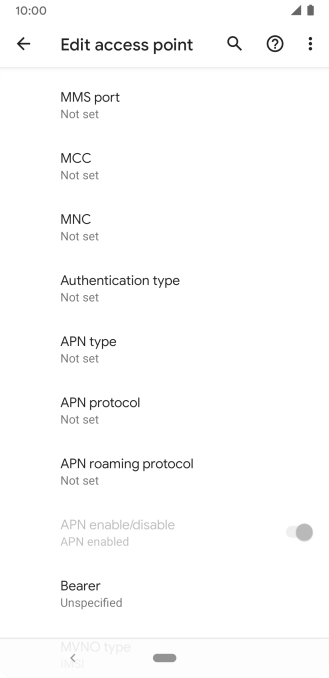 Press MMS port.