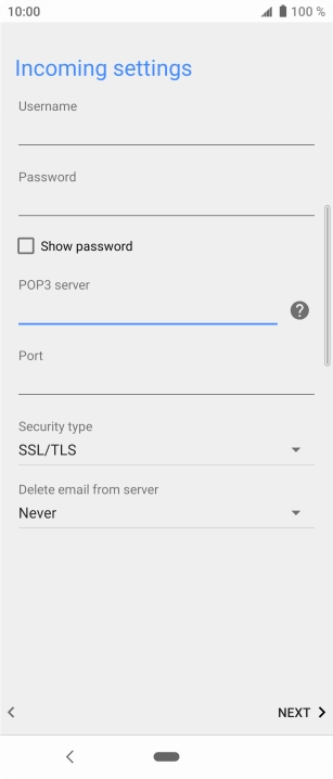 Press the field below 