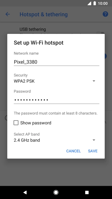 Press the field below 