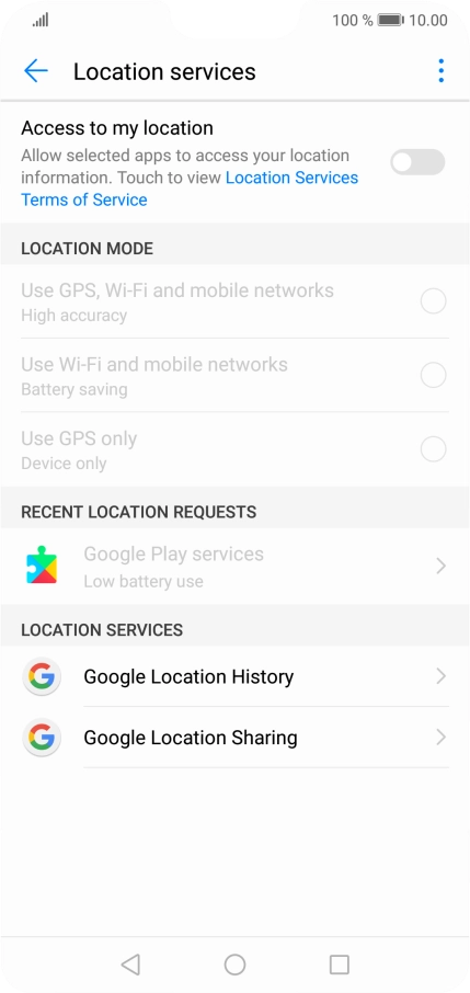 Press the indicator next to 