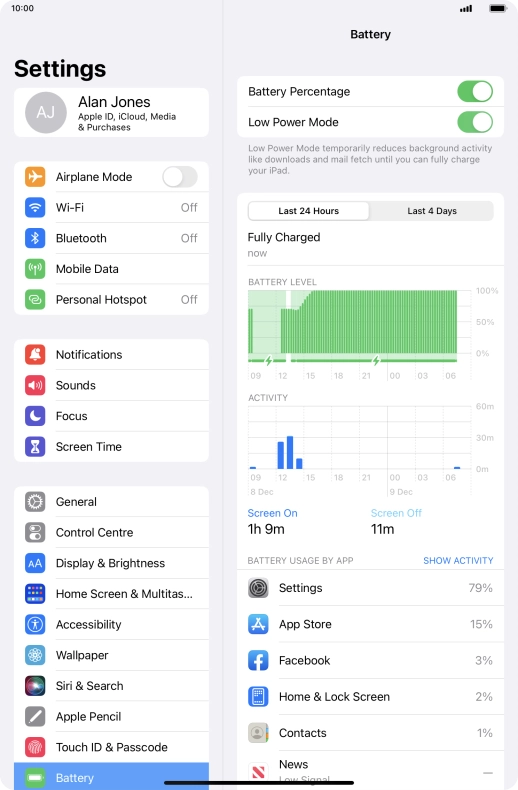 Slide your finger upwards starting from the bottom of the screen to return to the home screen.