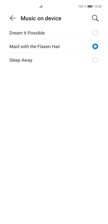 Once you've found a ring tone you like, press arrow left.