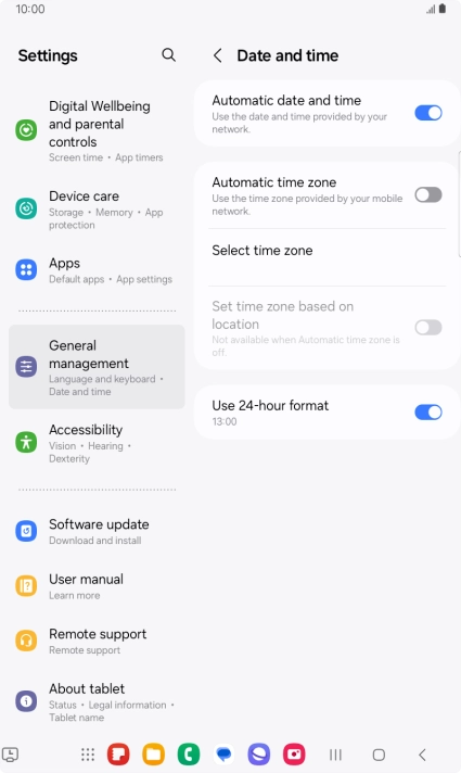 Press the indicator next to 