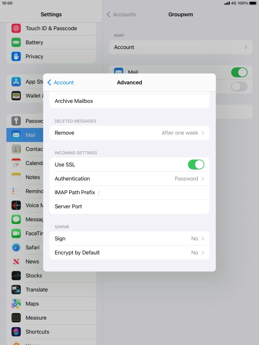 Press the indicator next to 