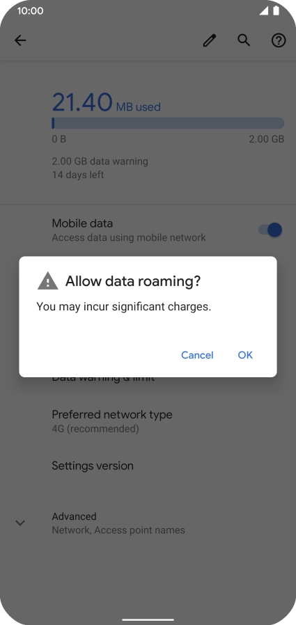 If you turn on the function, press OK.