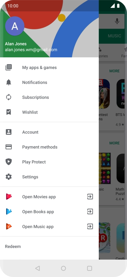 Press My apps & games.