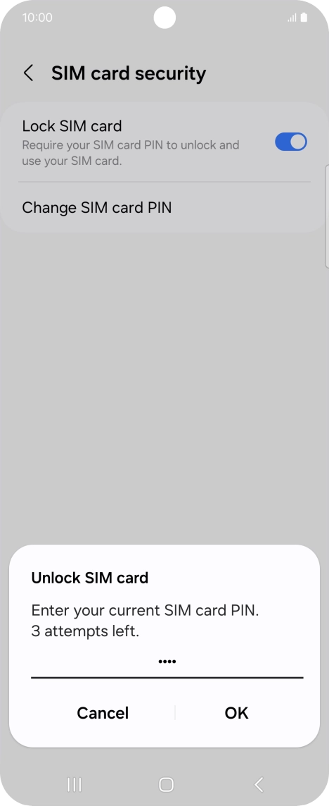 Key in your PIN and press OK. The default PIN is 1111.