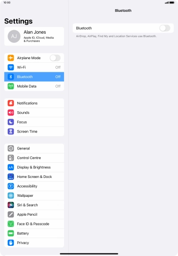 Press the indicator next to 