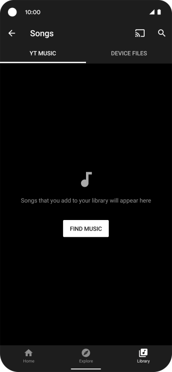 Press DEVICE FILES and go to the required audio file.
