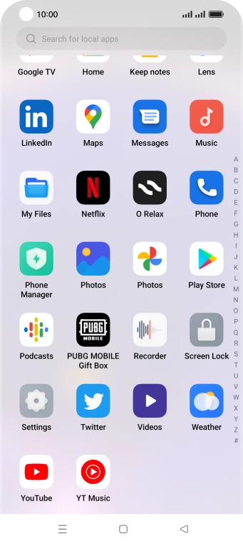 Press Photos and go to the required folder.