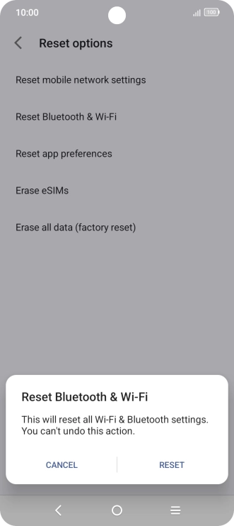 Press RESET.