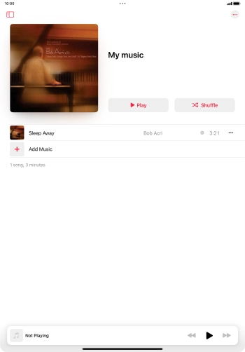 Go to the required category or playlist and press the required audio file.