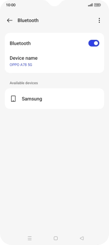Press the required Bluetooth device and follow the instructions on the screen to pair the device with your phone.