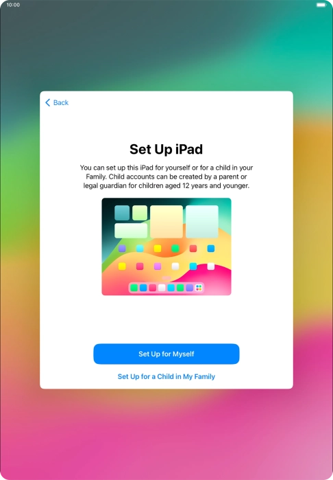Press Set Up for Myself.