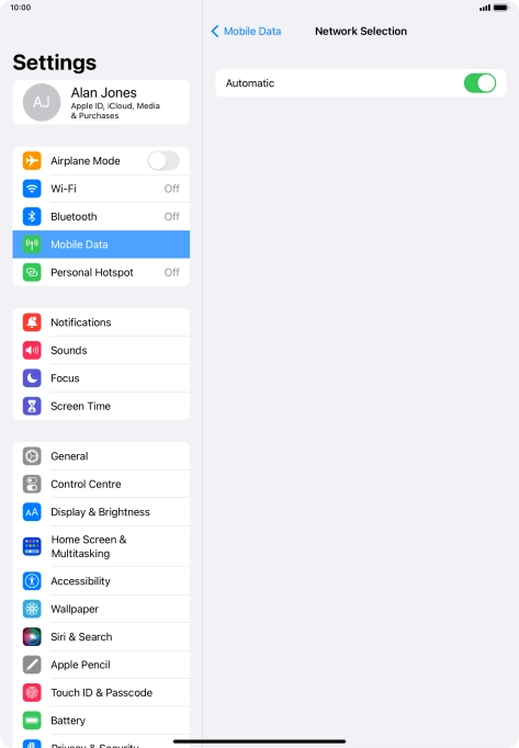 Press the indicator next to 