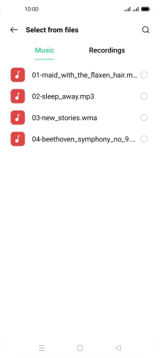 Press the required ring tones to hear them.
