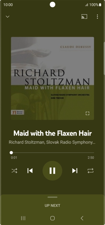 Press arrow right to go to the next audio file.