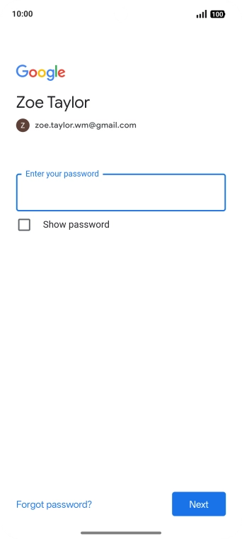 Press the field below 