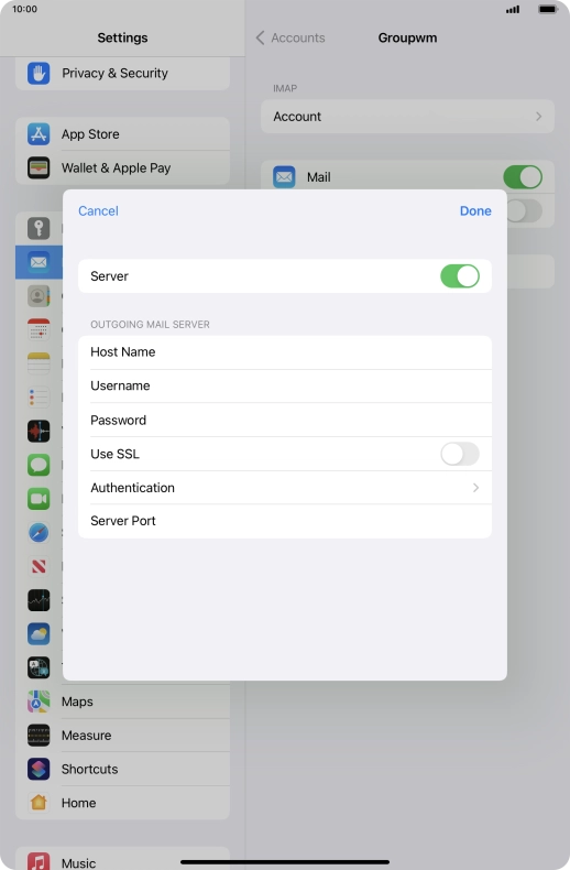Press Authentication.