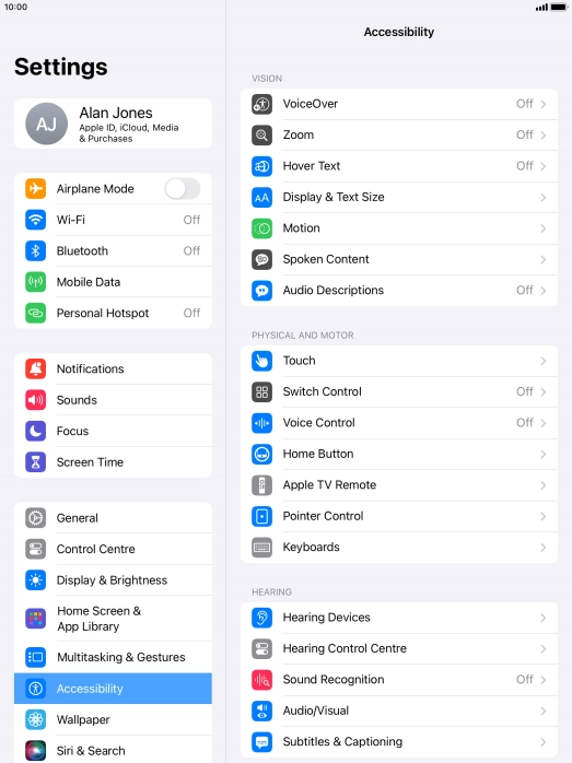 Press the required category below 