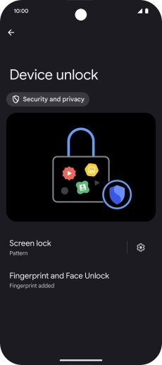 Press Screen lock and key in the additional phone lock code you created earlier.