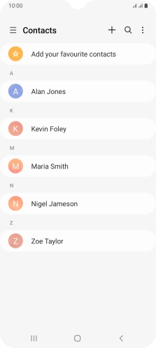 Press the new contact icon.
