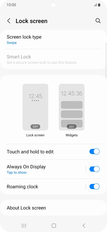 Press Screen lock type.