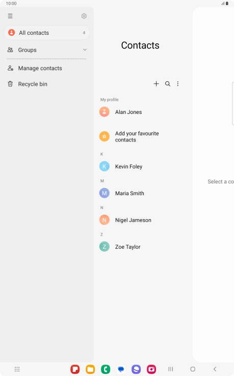 Press Manage contacts.