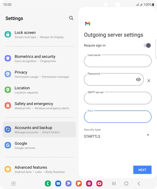 Press the drop down list below 