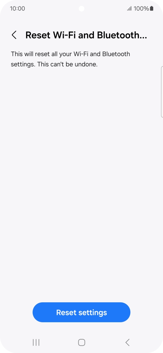 Press Reset settings.