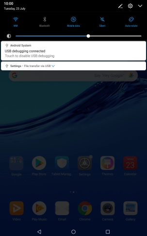 Press the connection icon.
