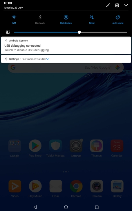 Press the connection icon.