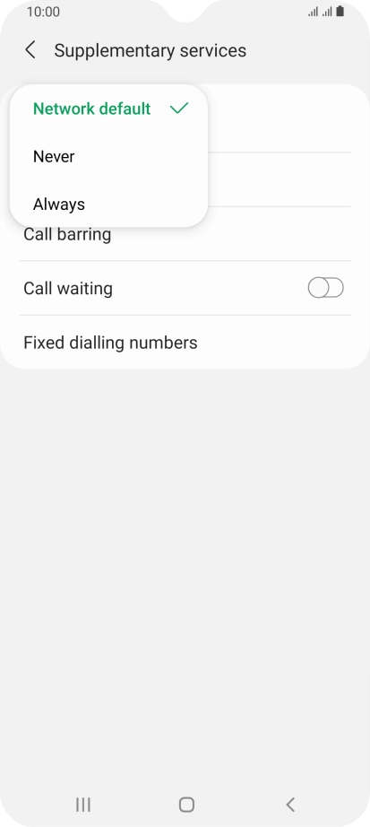 Press Always to turn on caller identification.