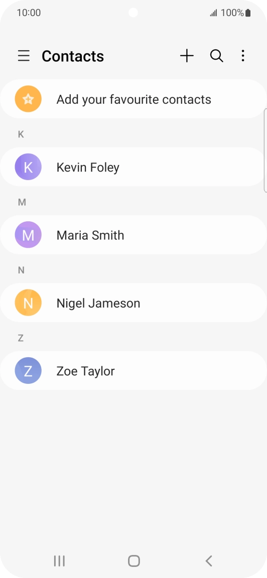 Press the new contact icon.