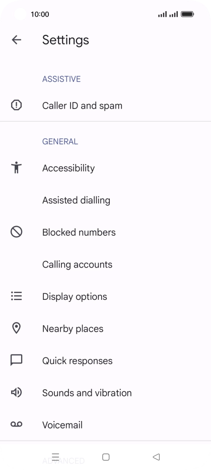 Press Calling accounts.