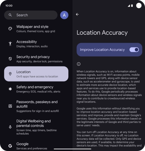 If you press the indicator next to 
