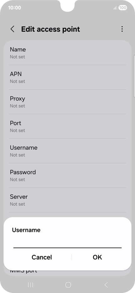 Key in eesecure and press OK.