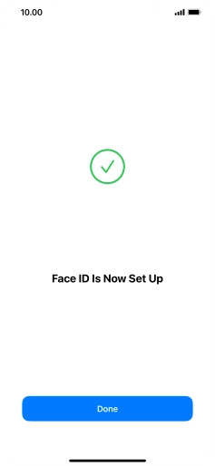 Press Done. If you haven't previously selected a phone lock code, key in a code of your own choice twice.