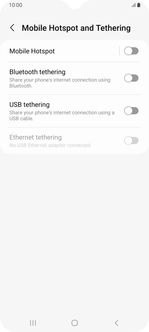 Press Mobile Hotspot.